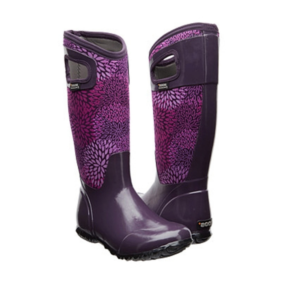 Bogs Women North Hampton Purple Rain Boots Size 7